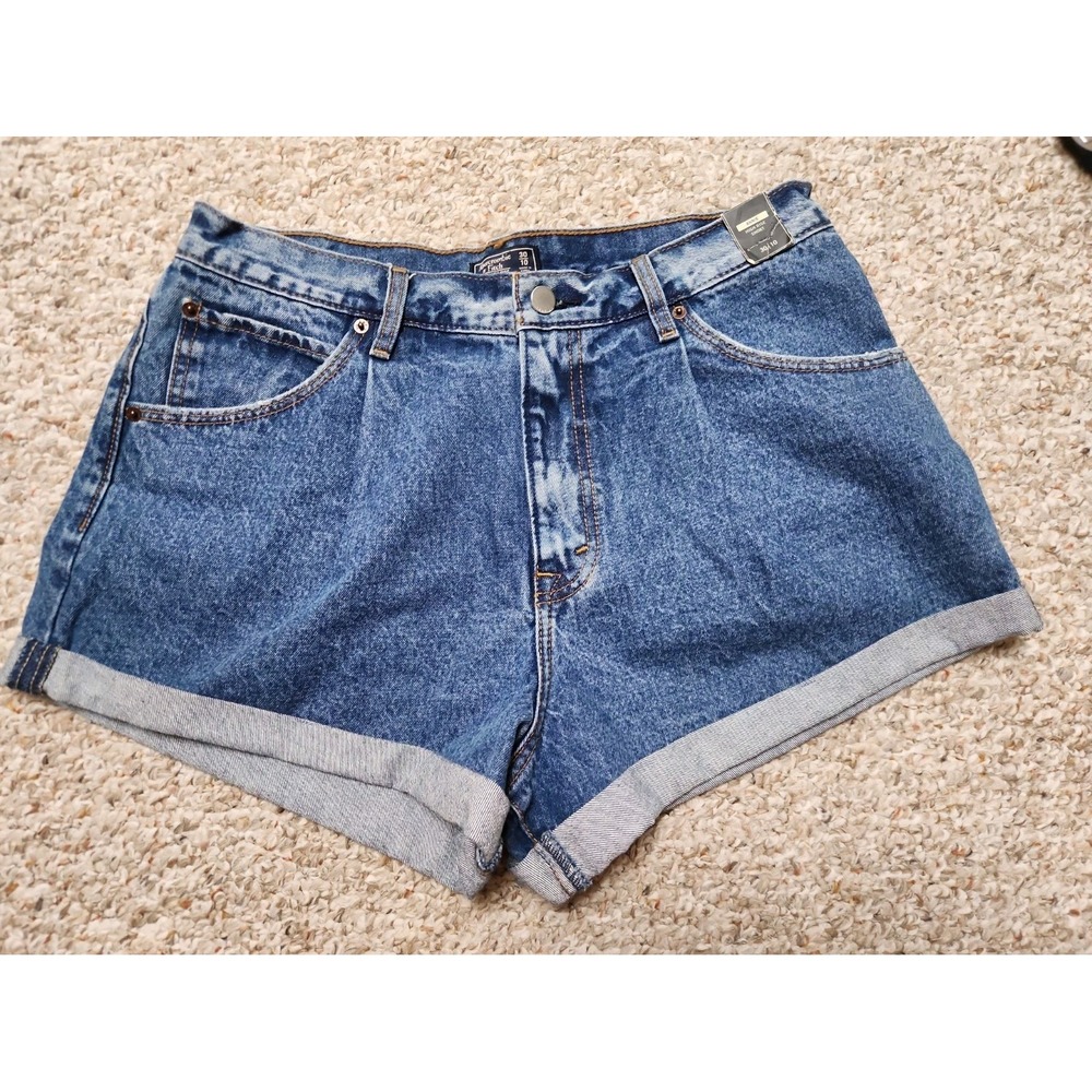 Abercrombie & Fitch Annie High Rise Shorts Womens 30/10 Medium Wash Blue NWT